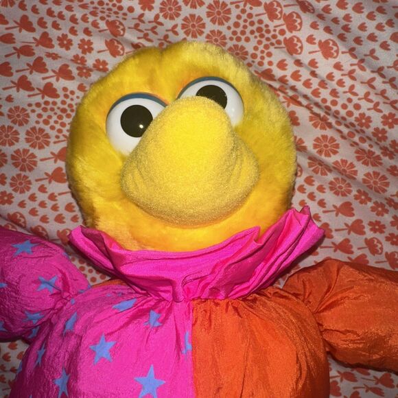 Applause Sesame Street Big Bird Parachute Clown 14" Plush Stuffed Doll 1986 - Picture 7 of 13